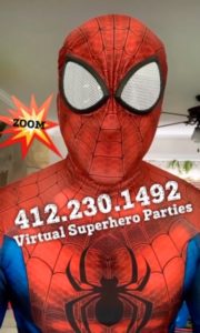 Virtual Superhero Visits, Superhero ZOOM Party